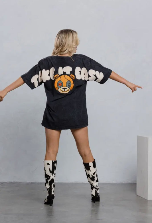 Take It Easy Teddy Tee