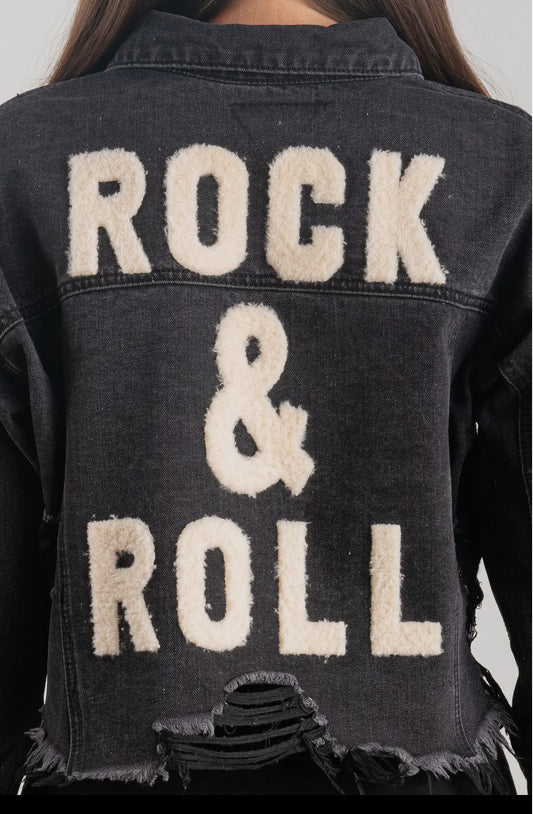 Rock & Roll Black Crop Jacket